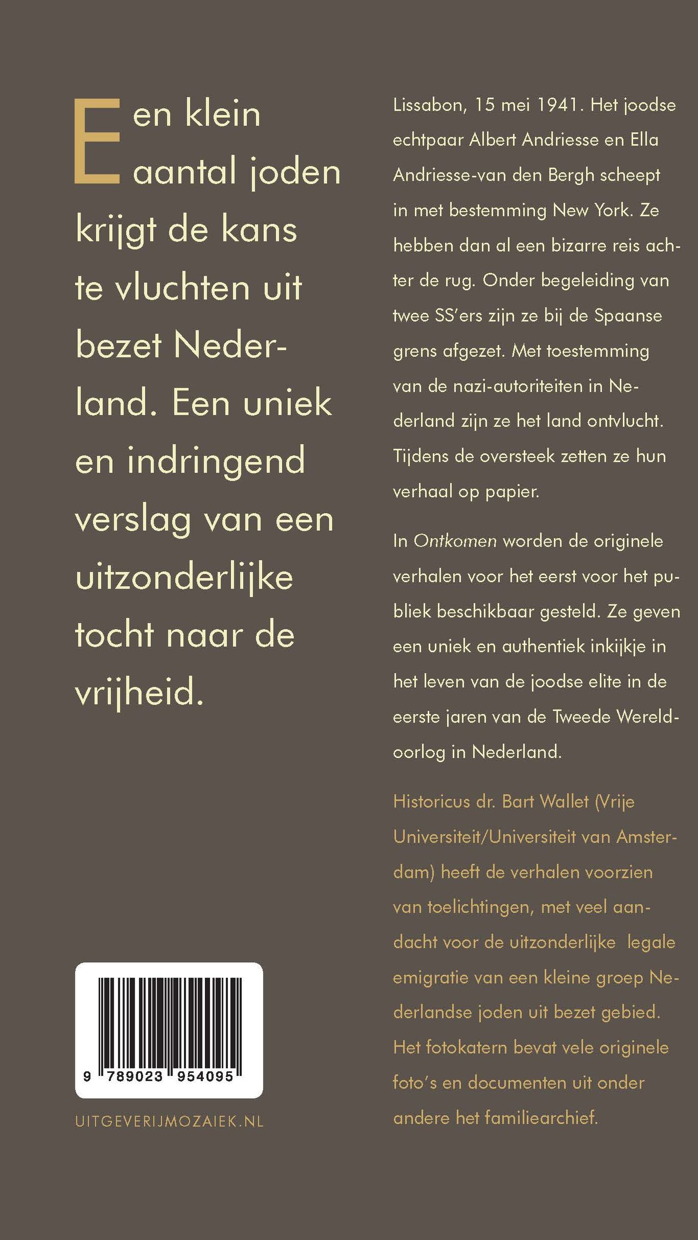 Achterkant van Ontkomen