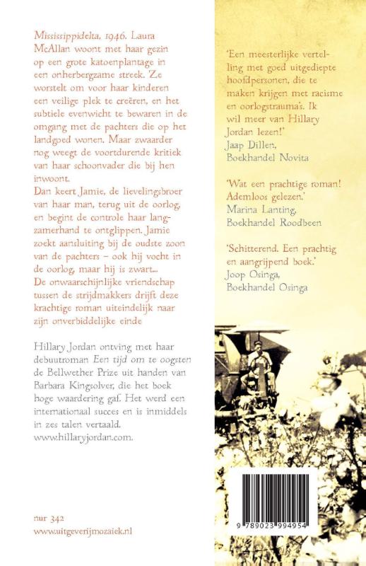 Achterkant van Een tijd om te oogsten