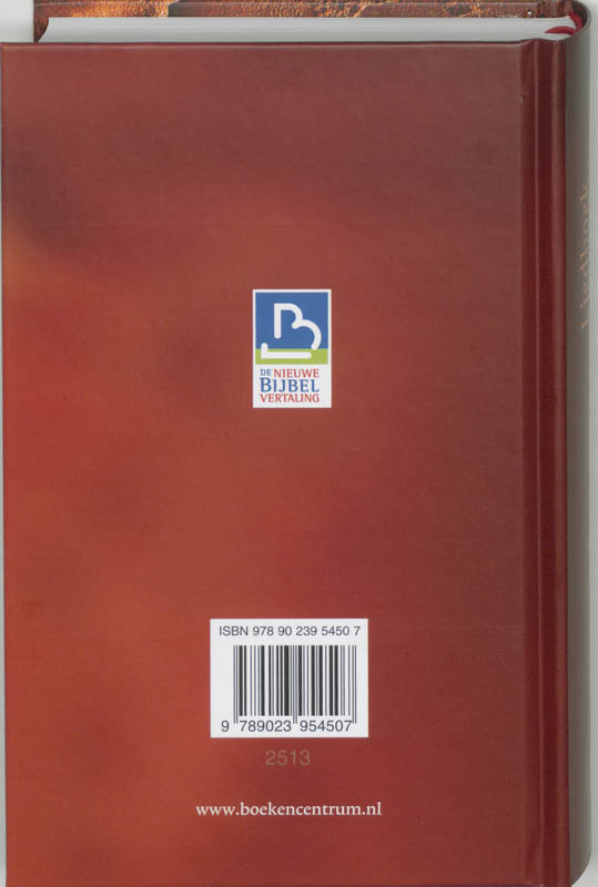 Achterkant van Liedboek hardcover 2513 NBV