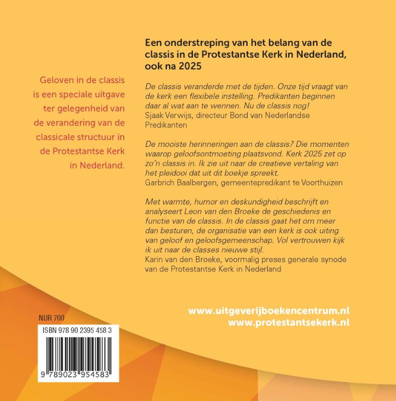 Achterkant van Geloven in de classis
