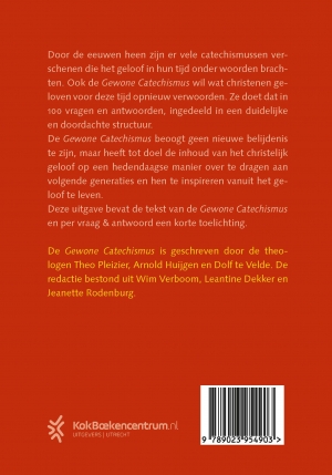 Achterkant van Gewone Catechismus