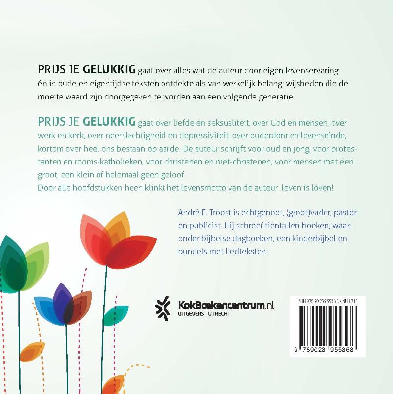 Achterkant van Prijs je gelukkig