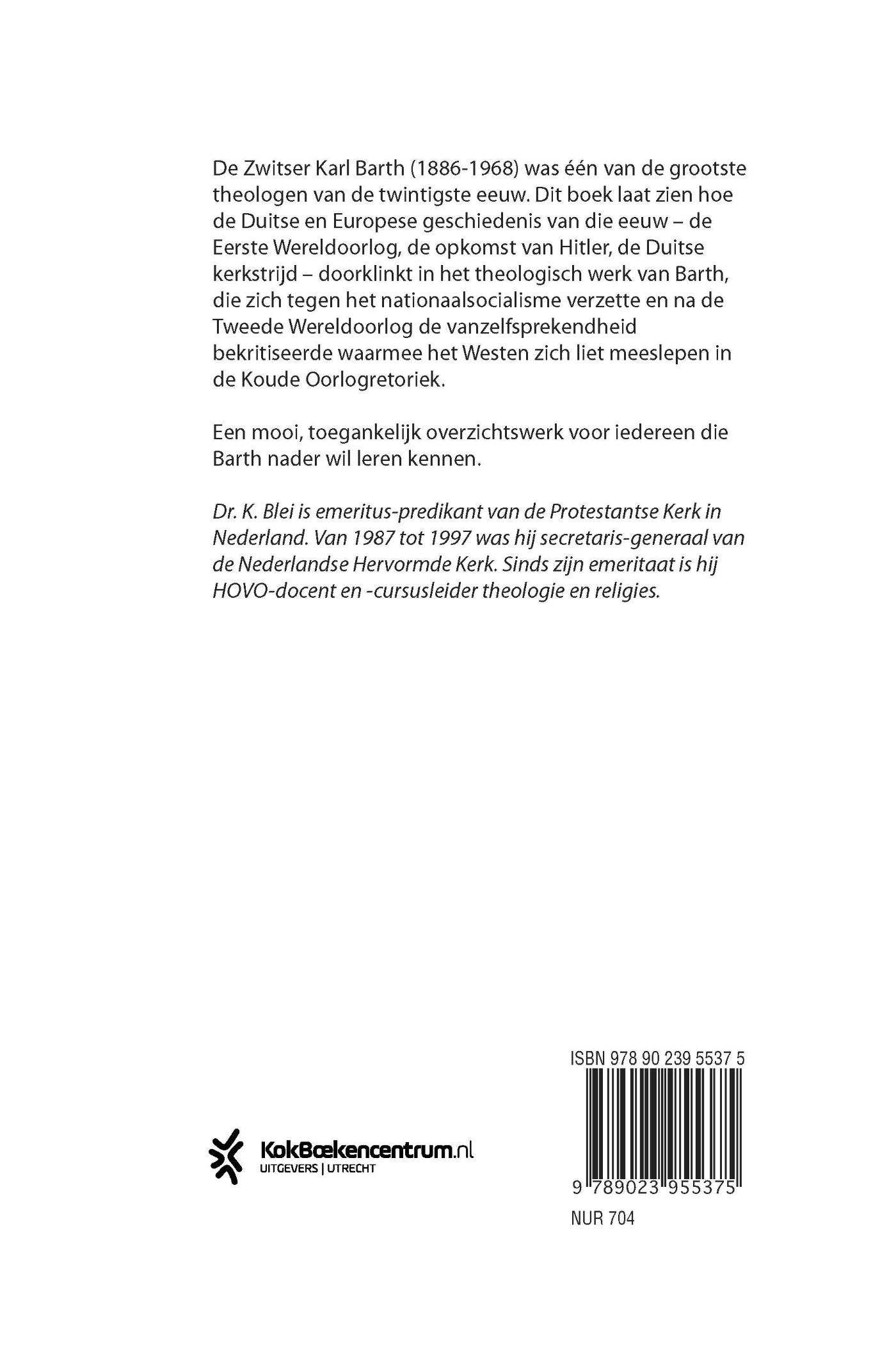 Achterkant van Karl Barth en zijn theologische weg door de tijd