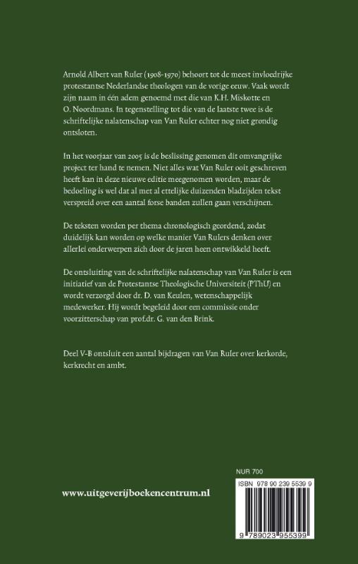 Achterkant van Deel 5B: Kerkorde, kerkrecht en ambt