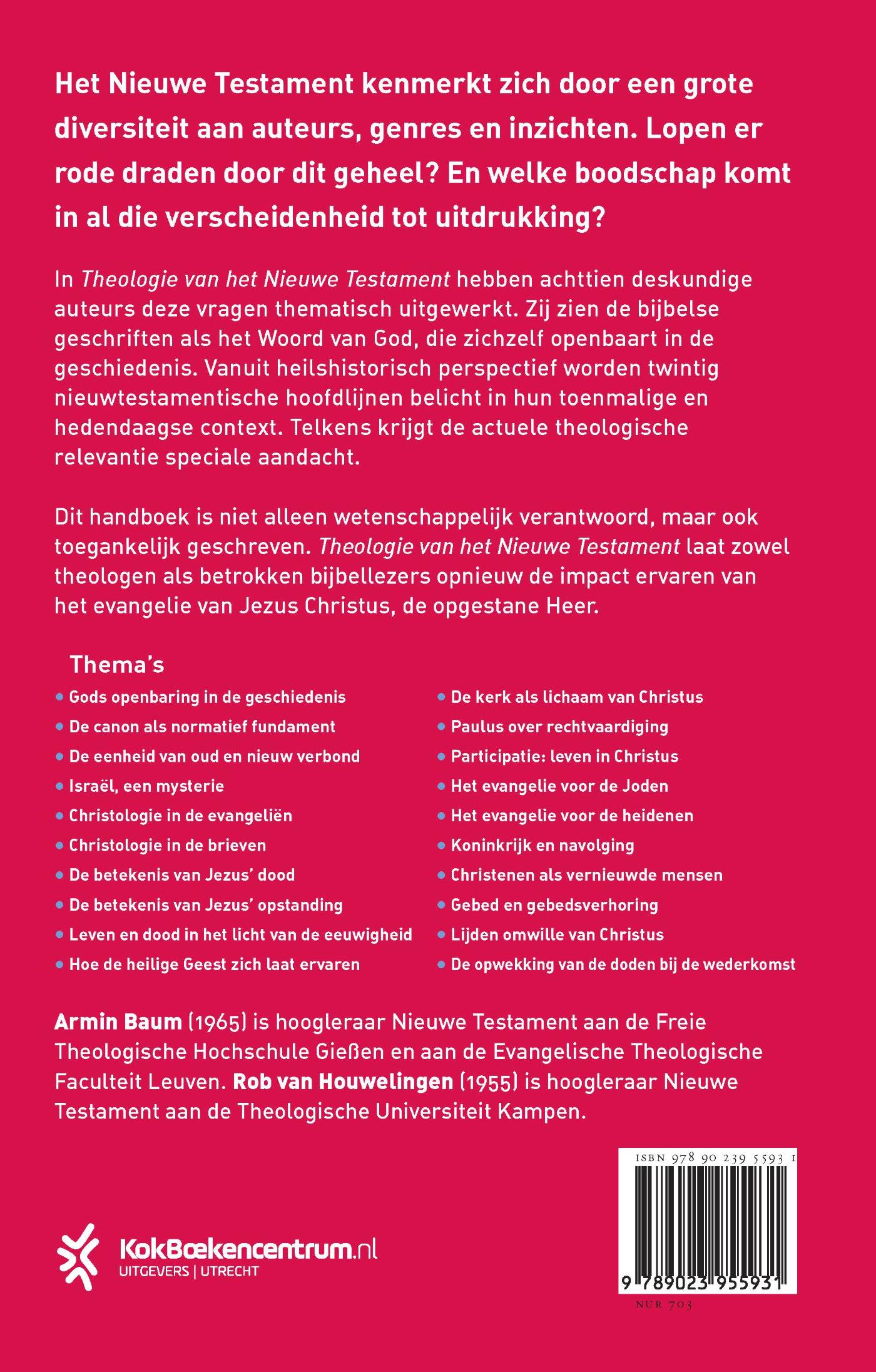 Achterkant van Theologie van het Nieuwe Testament