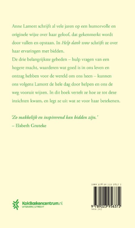 Achterkant van Help dank wow