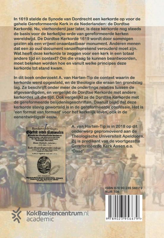 Achterkant van De Dordtse kerkorde 1619