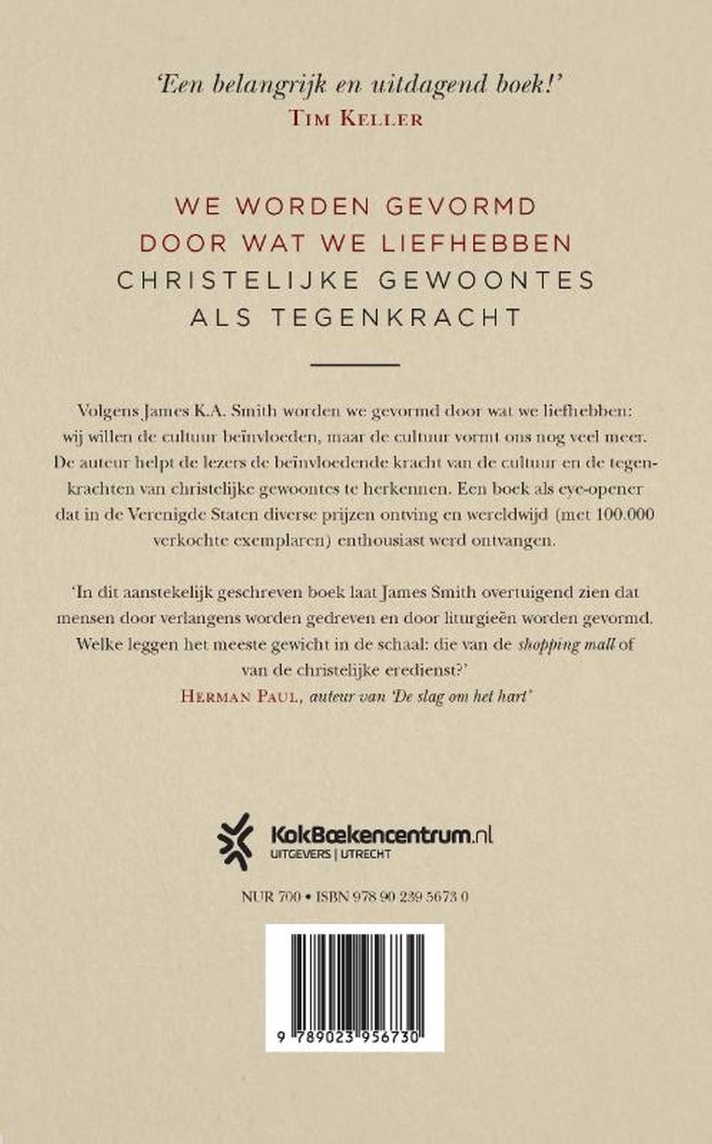 Achterkant van Je bent wat je lief is
