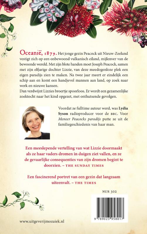 Achterkant van Meneer Peacocks paradijs