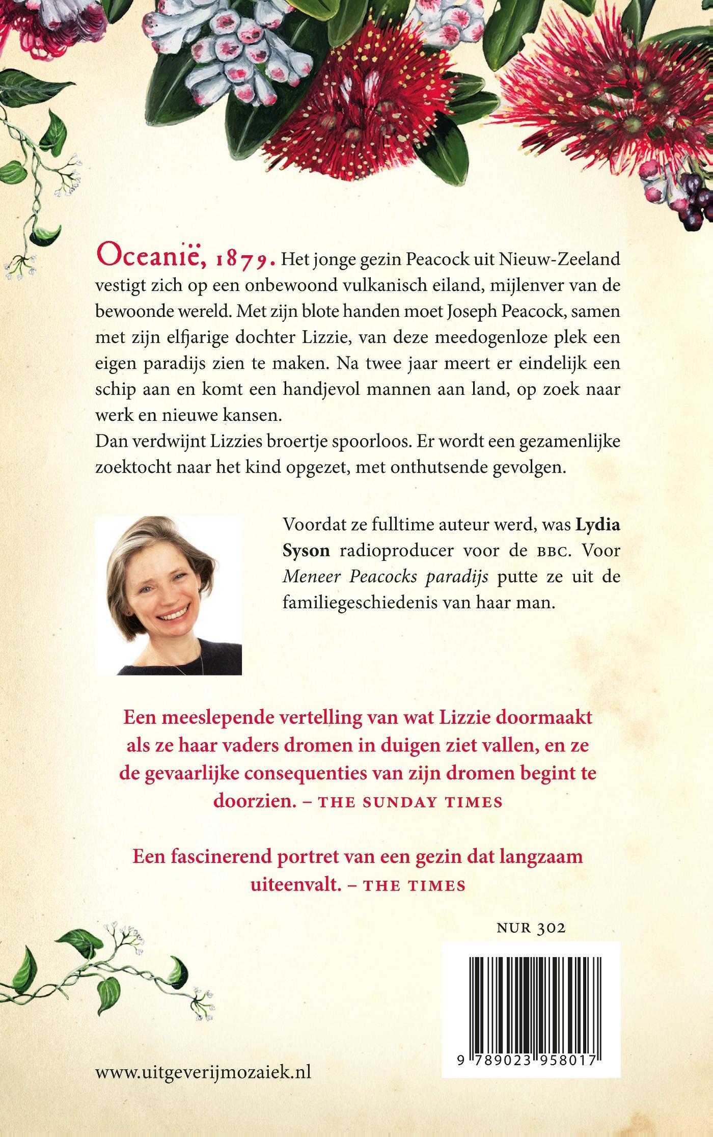 Achterkant van Meneer Peacocks paradijs