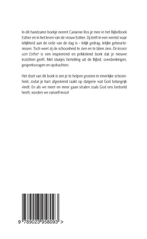 Achterkant van De lessen van Esther