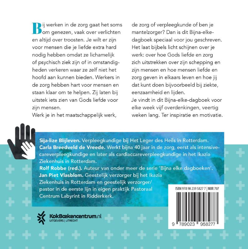 Achterkant van Bijna-elke-dagboek voor zorgverleners