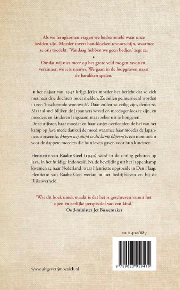 Achterkant van Mogen wij altijd in dit kamp blijven?