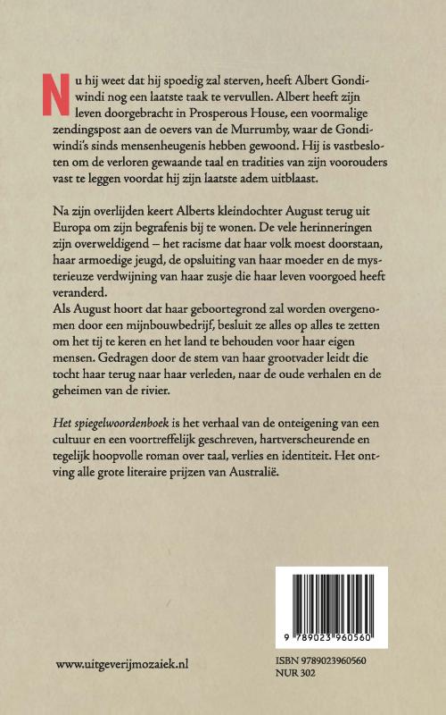 Achterkant van Het spiegelwoordenboek
