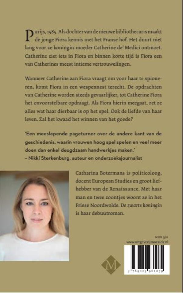 Achterkant van De zwarte koningin