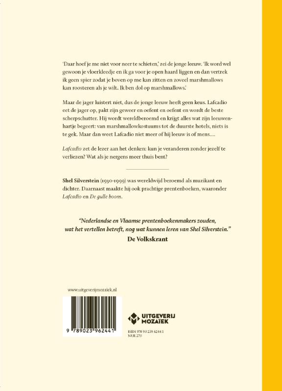 Achterkant van Lafcadio, de leeuw die terugschoot
