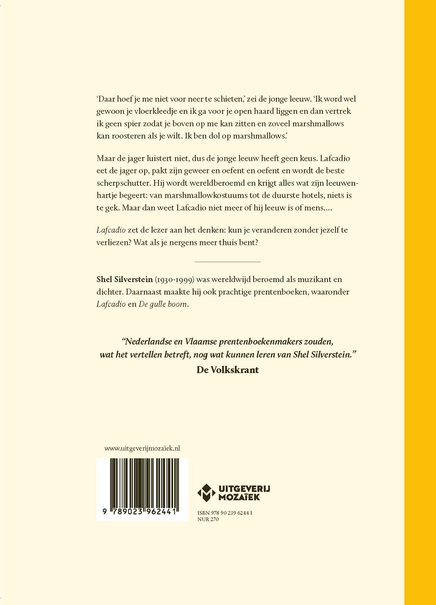 Achterkant van Lafcadio, de leeuw die terugschoot