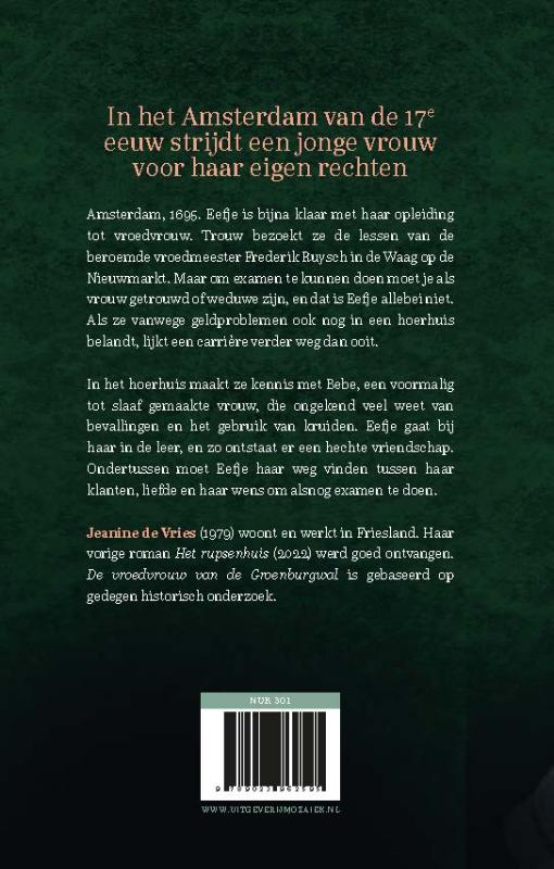 Achterkant van De vroedvrouw van de Groenburgwal