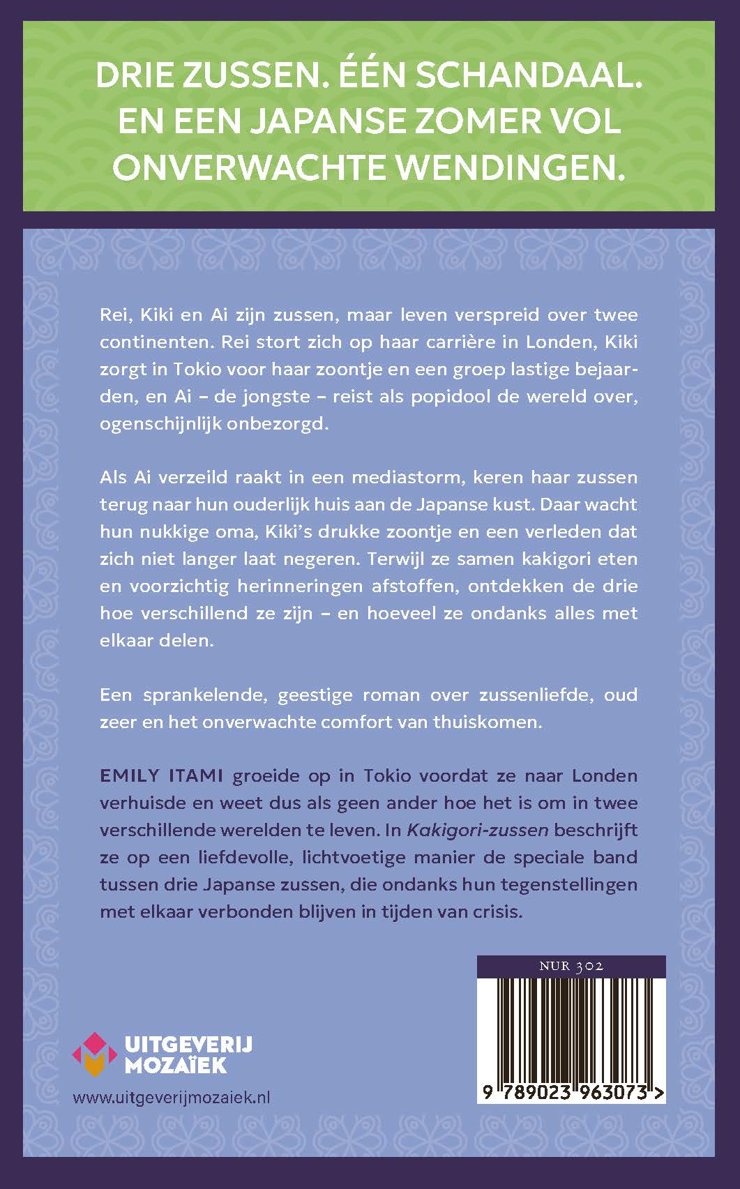 Achterkant van Kakigori-zussen