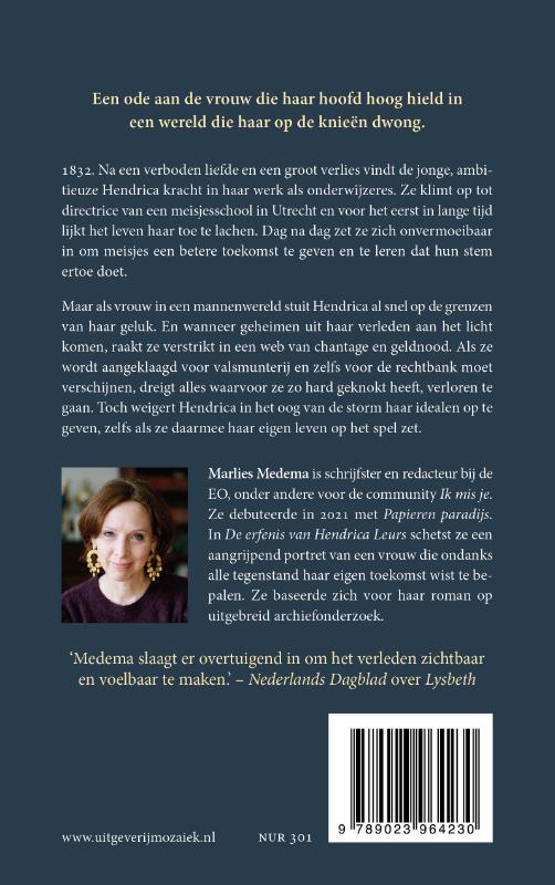 Achterkant van De erfenis van Hendrica Leurs
