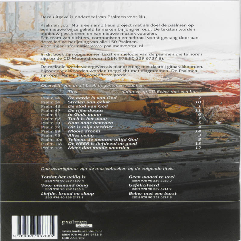 Achterkant van Muziekboek