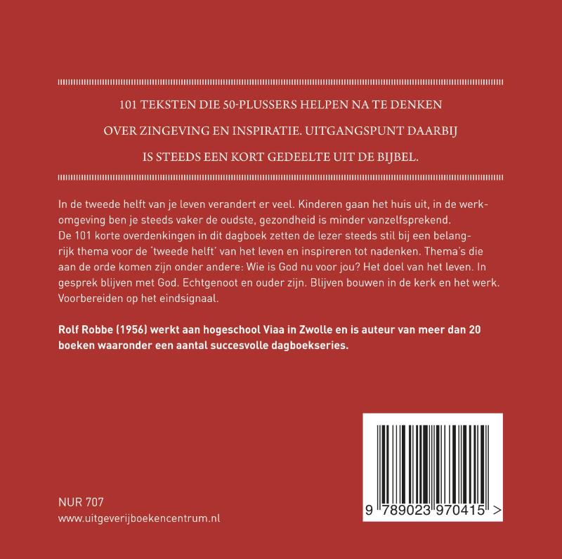 Achterkant van 101-dagenboek voor 50-plussers