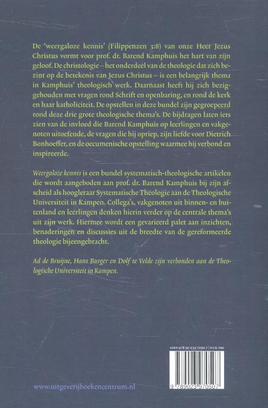 Achterkant van Weergaloze kennis