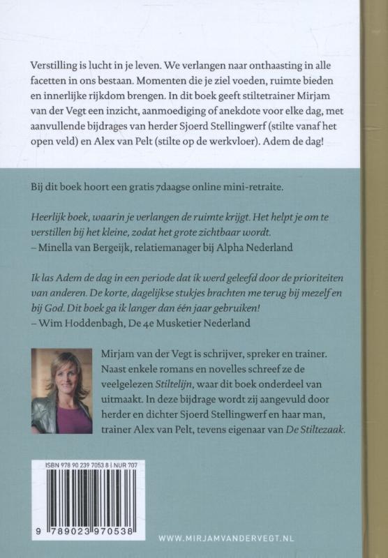 Achterkant van Adem de dag
