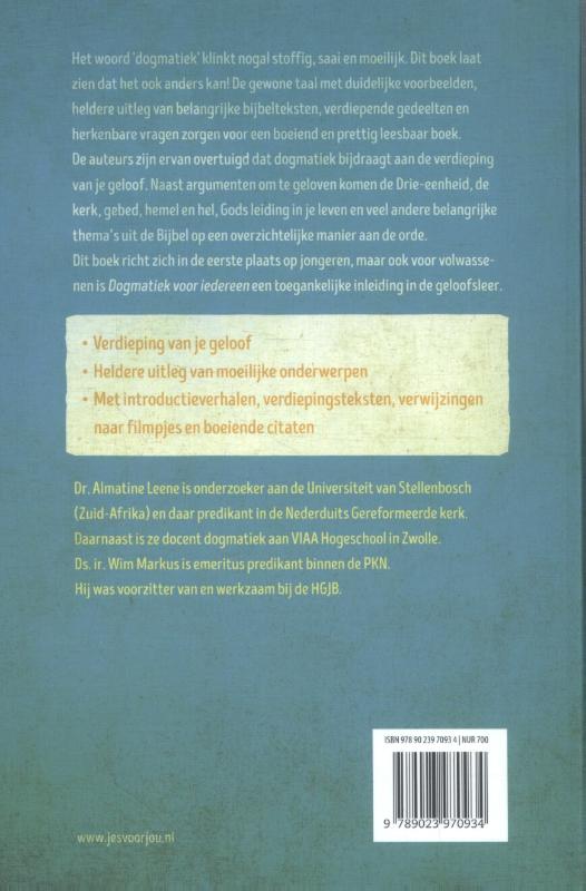 Achterkant van Dogmatiek voor iedereen