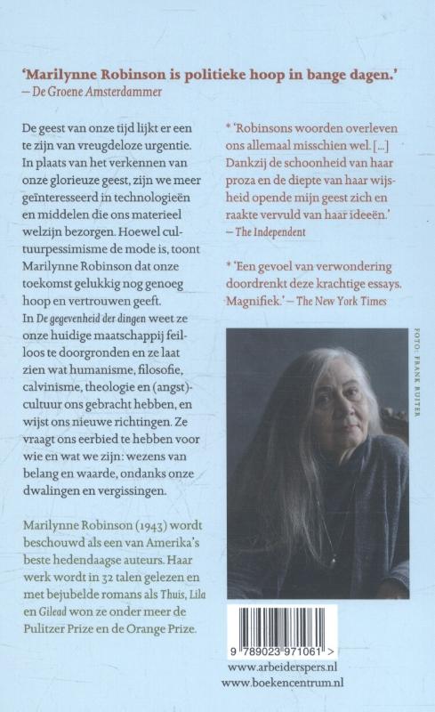 Achterkant van De gegevenheid der dingen