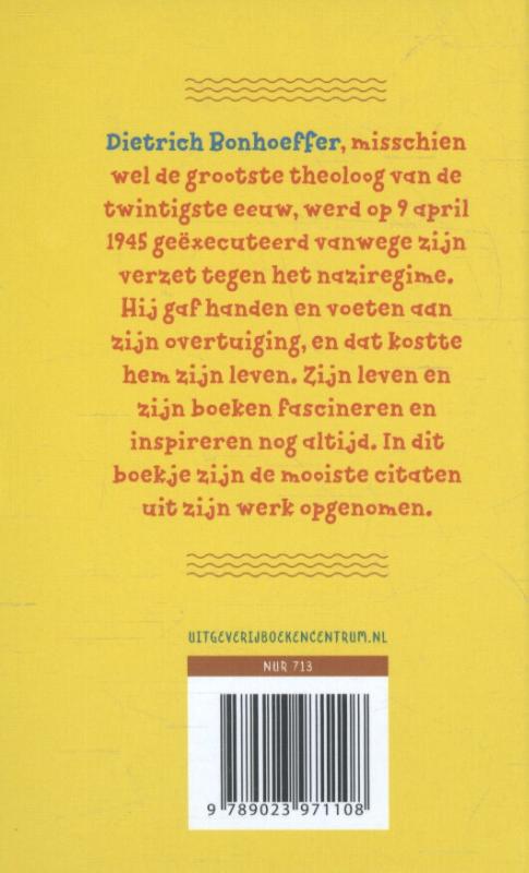 Achterkant van 365 X Bonhoeffer