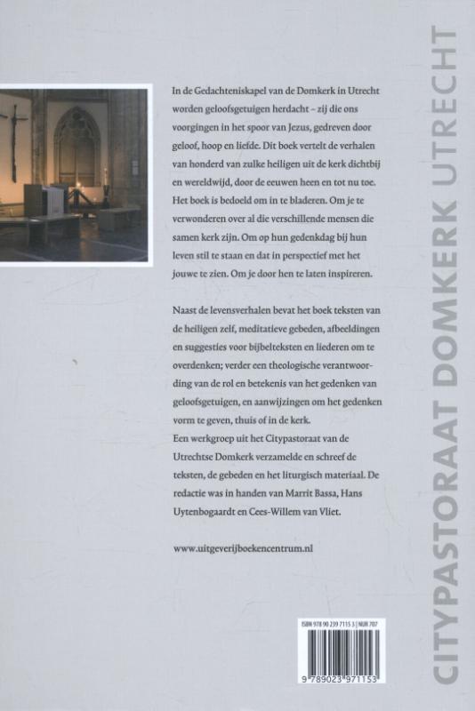 Achterkant van 100 Heiligen in de Dom