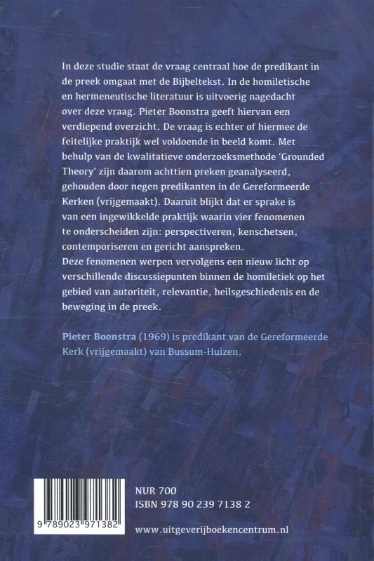 Achterkant van Omgang met de Bijbeltekst in de preek