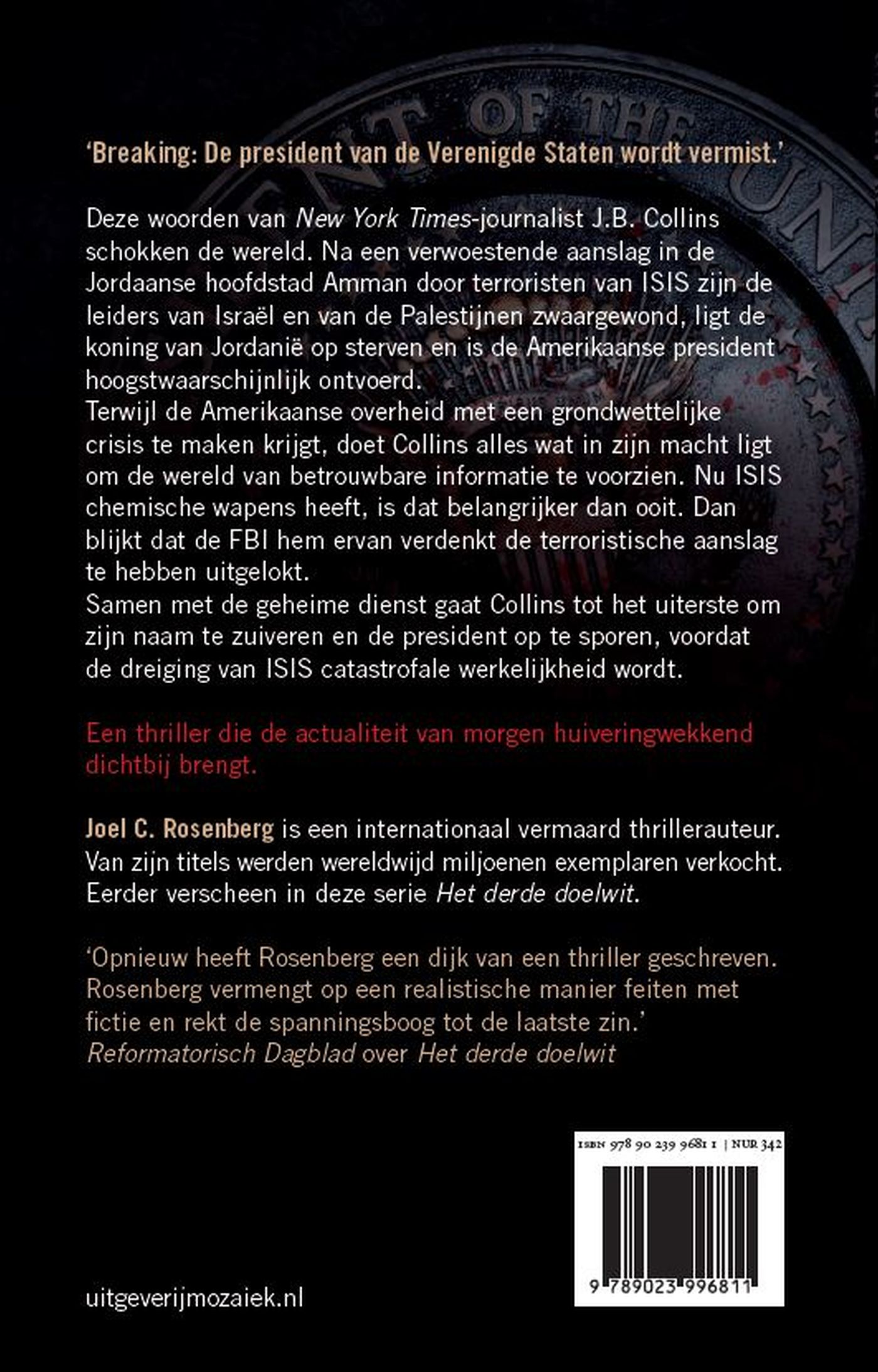 Achterkant van De eerste gijzelaar