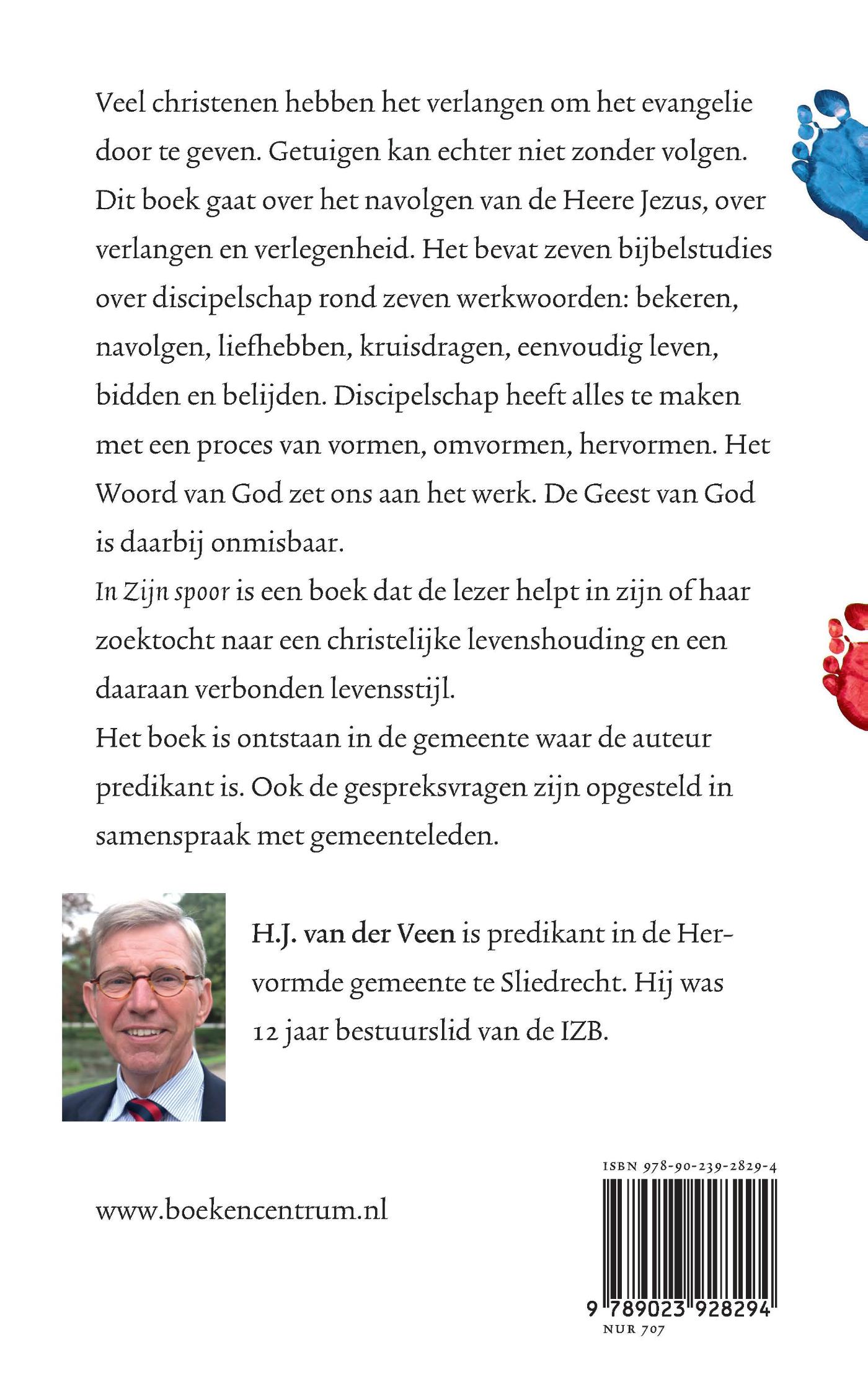 Achterkant van In zijn spoor