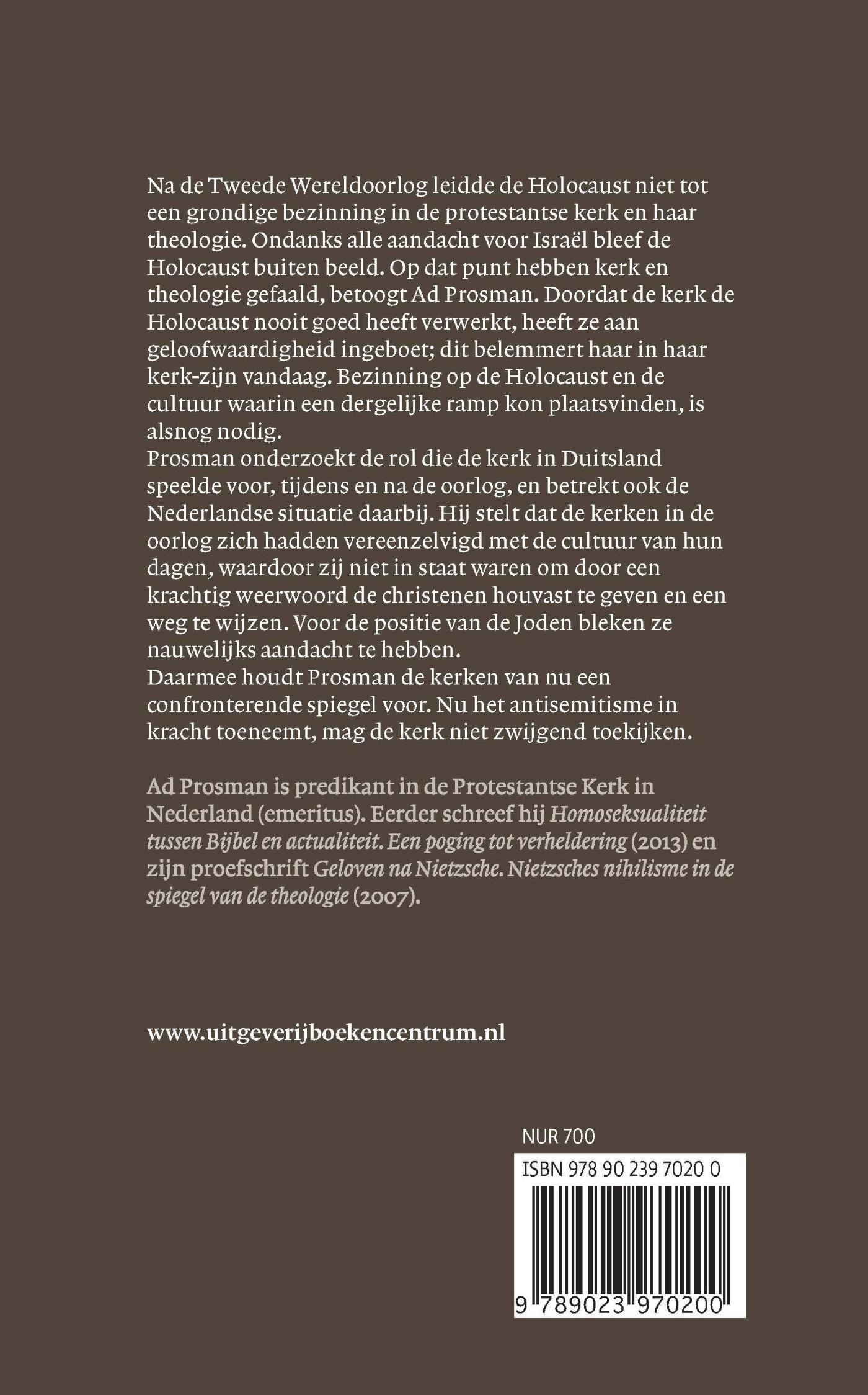 Achterkant van De onverwerkte holocaust