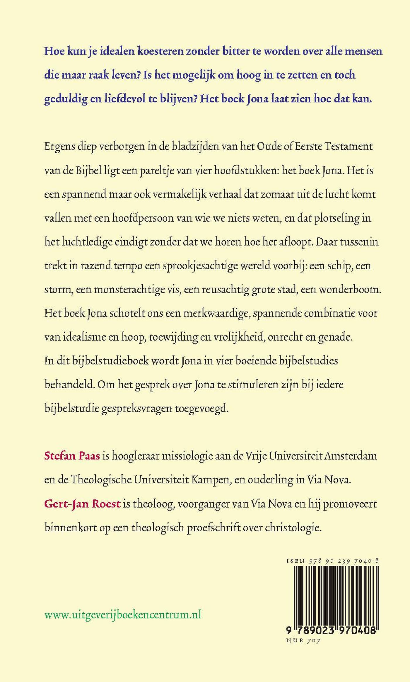 Achterkant van Komedie in vier bedrijven