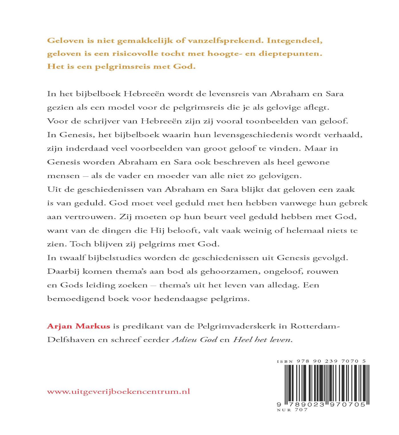 Achterkant van Pelgrim met God