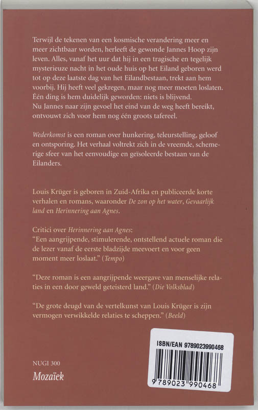 Achterkant van Wederkomst