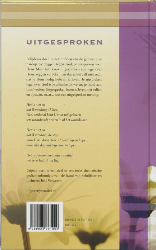 Achterkant van Uitgesproken