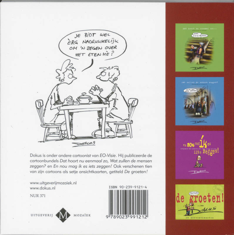 Achterkant van Om de lieve vrede