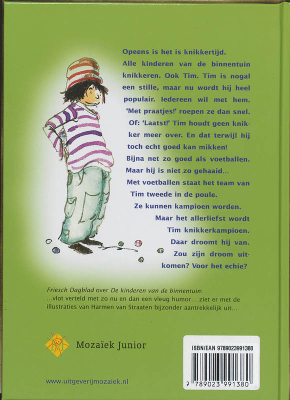 Achterkant van Knikkerkampioen