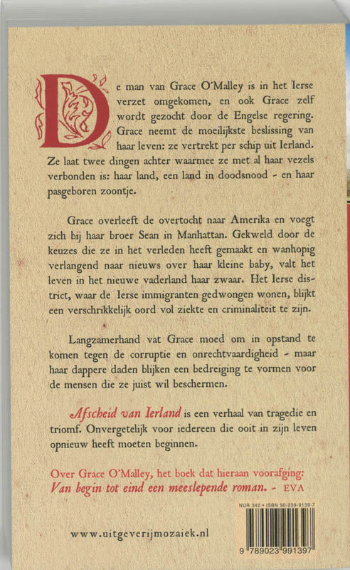 Achterkant van Het vervolg op Grace O'Malley
