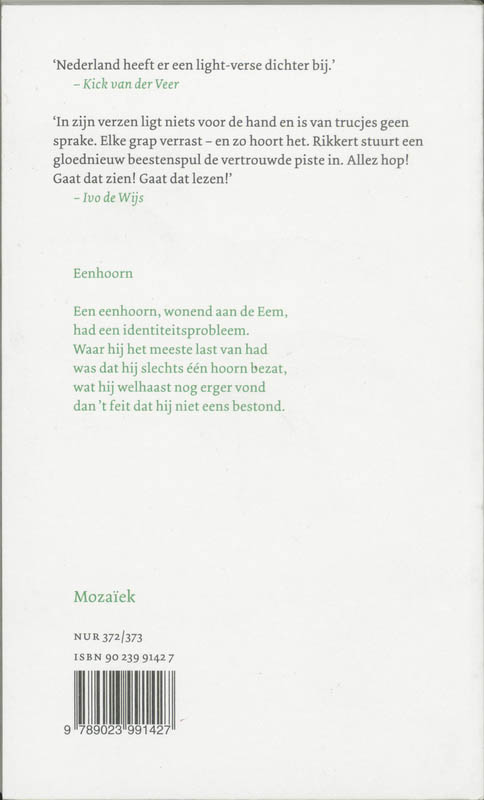 Achterkant van Van rococo tot roekoekoe