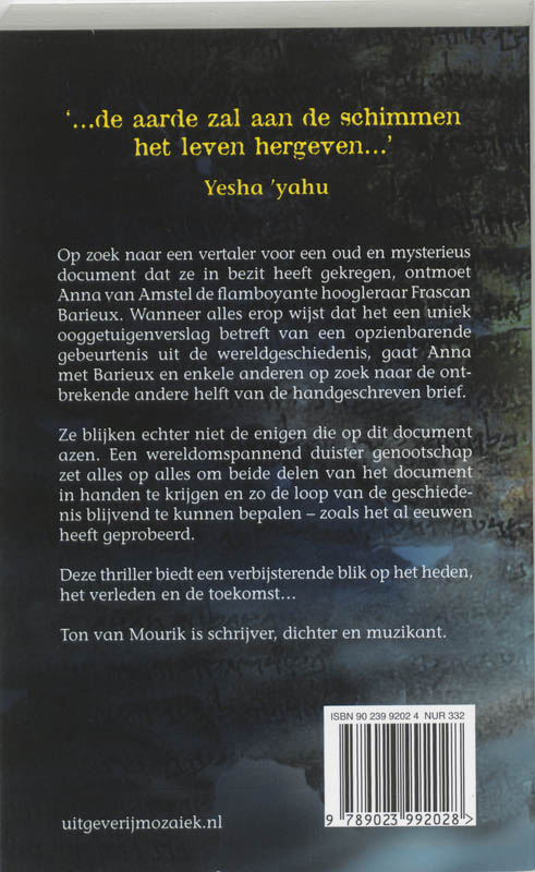 Achterkant van De eerstelingen