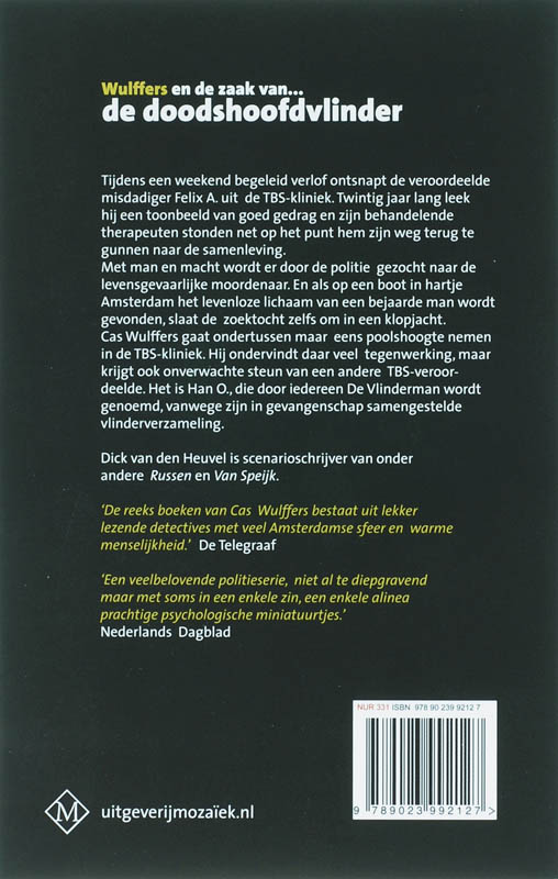Achterkant van Wulffers en de zaak van ... de doodshoofdvlinder