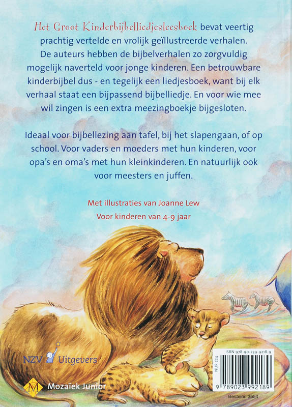 Achterkant van Het Groot Kinderbijbelliedjesleesboek