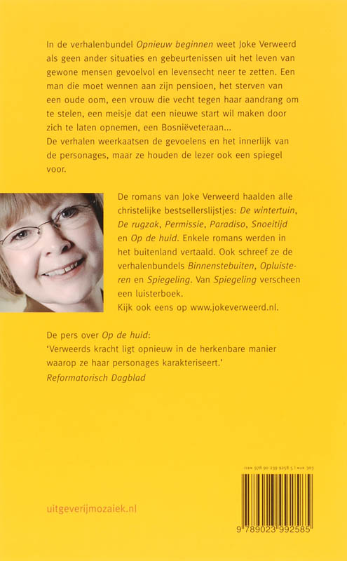 Achterkant van Opnieuw beginnen