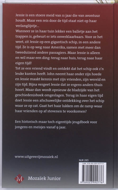 Achterkant van Terug naar de Titanic
