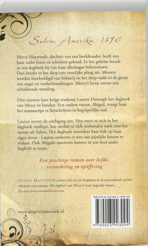 Achterkant van Het dagboek van Mercy